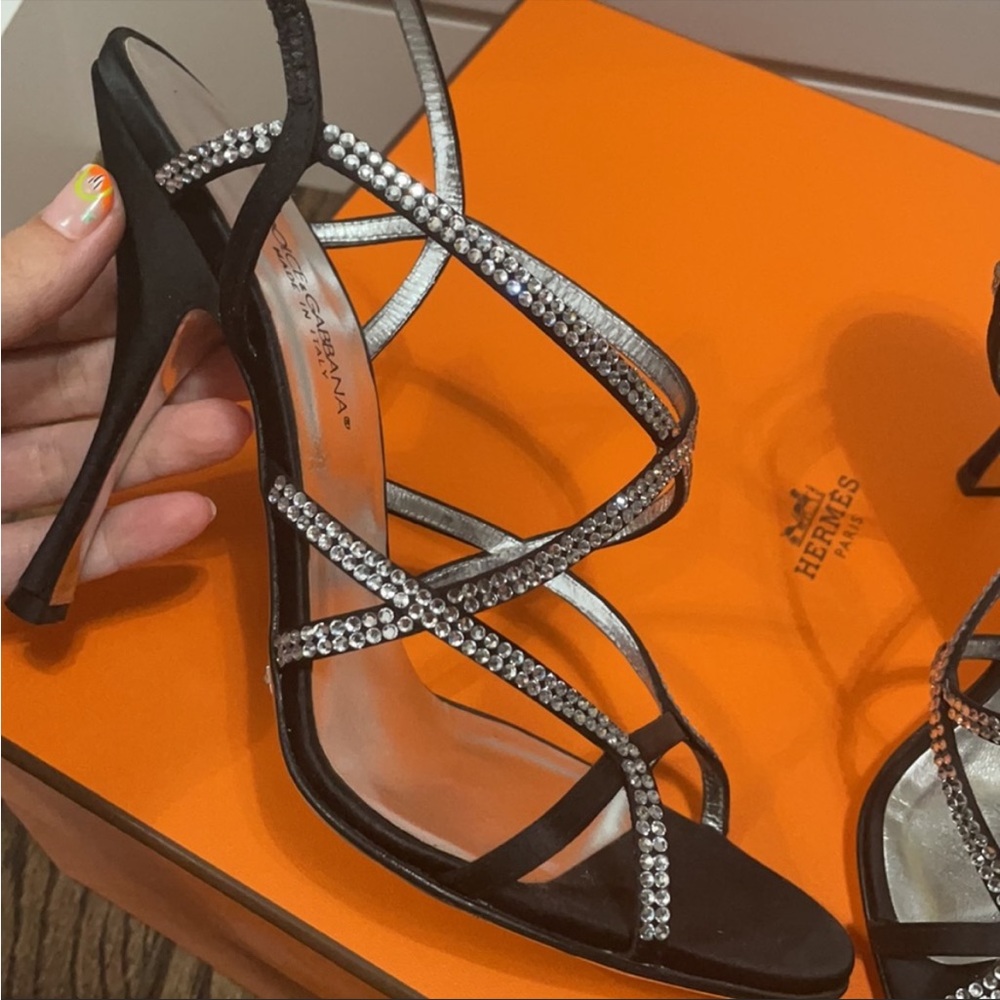 Dolce & Gabbana 💎🖤Silk Sandals - Picture 10 of 16